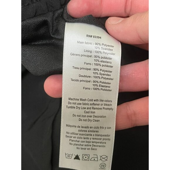 EUC Asics Black Running Shorts With Elastic Waist & Inner Liner - Picture 4 of 4